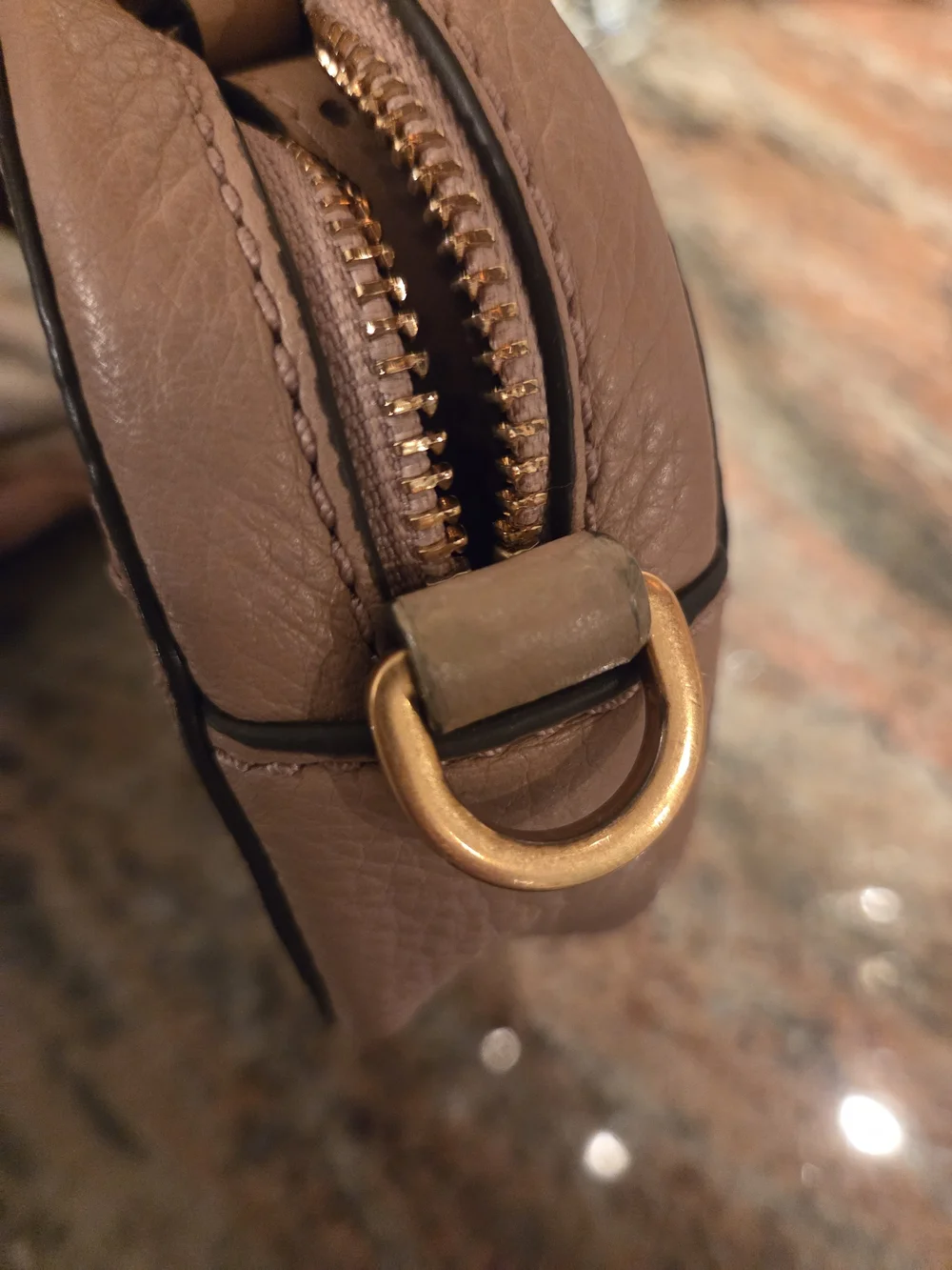 Tory Burch Tan Leather Mini Crossbody Bag with Tassel And Brown Wallett - Picture 9 of 10